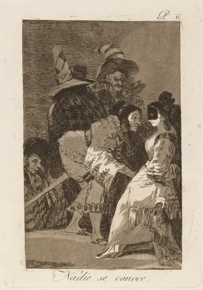 Nadie se conoce. (Nobody knows himself.) av Francisco de Goya