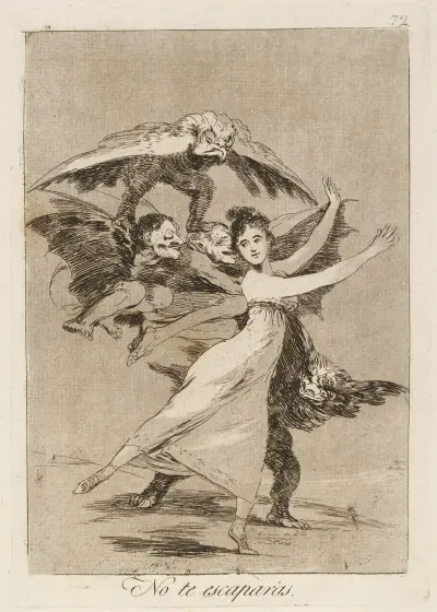 No te escaparás. (You will not escape.) av Francisco de Goya