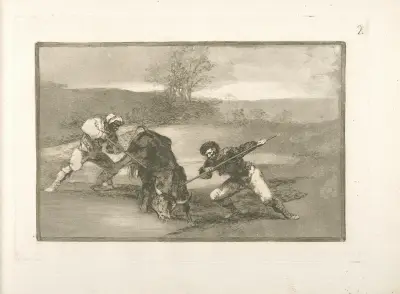 Otro modo de cazar á pie av Francisco de Goya