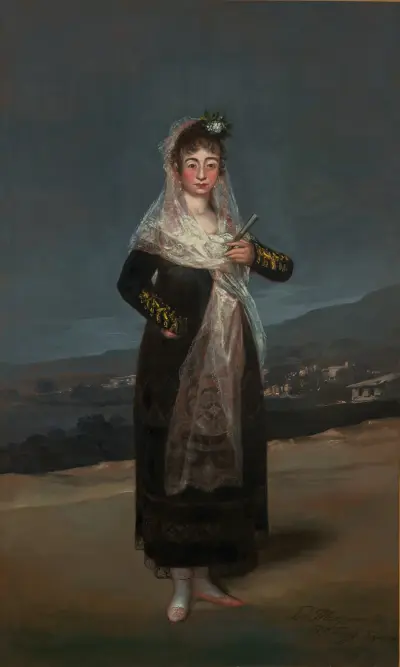 Portrait of the Marquesa de Santiago av Francisco de Goya