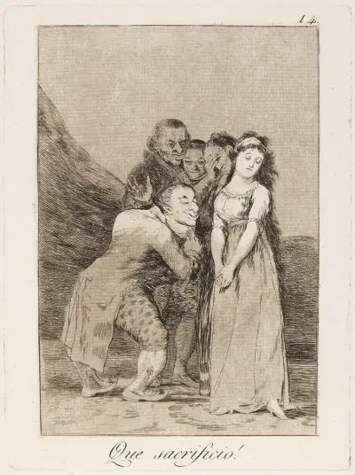Que sacrificio! (What a sacrifice!) av Francisco de Goya