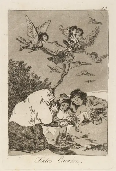Todos Caerán. (All will fall.) av Francisco de Goya