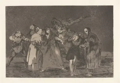 Wounds Heal Quicker than Hasty Words (Sanas Cuchilladas Mas No Malas Palabras) av Francisco de Goya