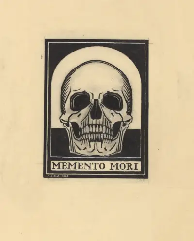 Human skull Memento mori av Julie de Graag