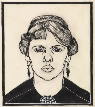 Portrait of a woman av Julie de Graag