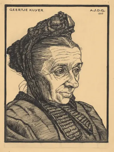 Portrait of Geertje Kuyer. Laren av Julie de Graag