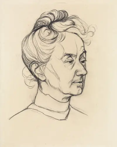 Porträtt av Mrs. Corry Pabst av Julie de Graag