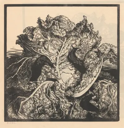 Three slugs on a cabbage von Julie de Graag
