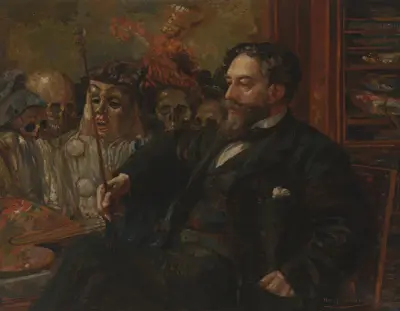 Portret van James Ensor av Henry de Groux