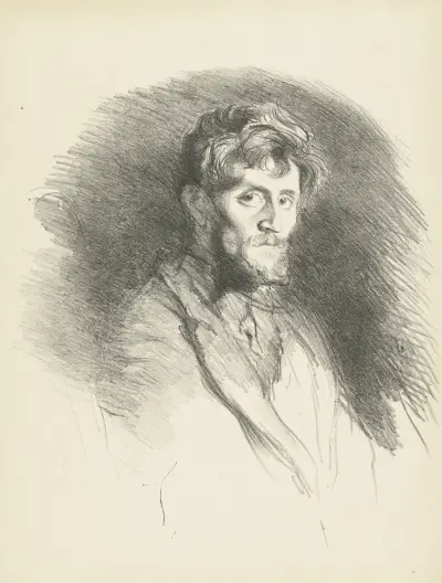 Portret van man met baard av Henry de Groux