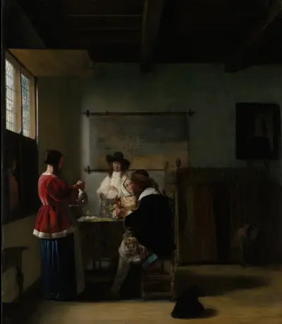 The Visit av Pieter De Hooch