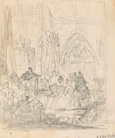 Erzherzog Albert und Isabella wohnen einer Lektion von Justus Lipsius bei von Nicaise De Keyser