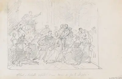 Ärkehertig Albert och Isabella vid en lektion av Justus Lipsius av Nicaise De Keyser