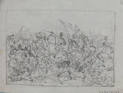 Battle Scene – nr 1 av Nicaise De Keyser