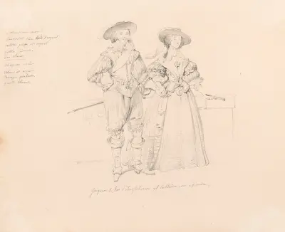 Charles I England, and His Wife Henrietta Maria av Nicaise De Keyser