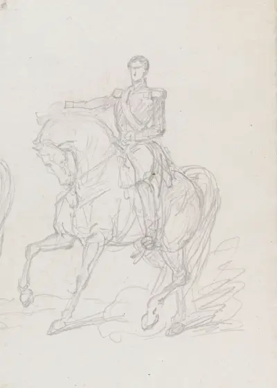 Equestrial Portrait av Nicaise De Keyser