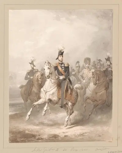 Ryttarporträtt av kung William II av Nicaise De Keyser