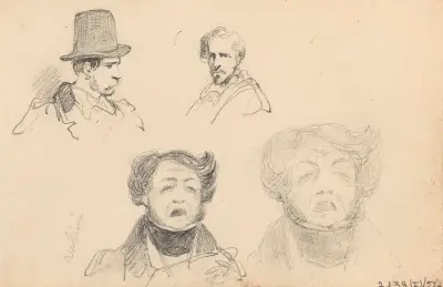 Fyra mäns huvuden av Nicaise De Keyser