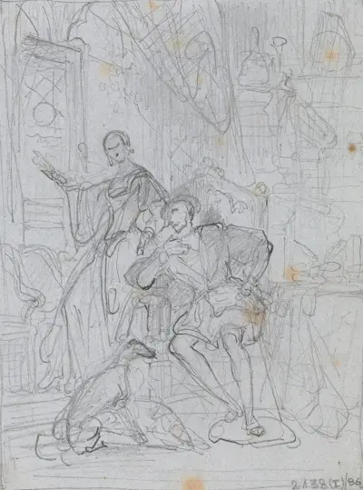 Frans I och hans syster Margareta av Navarra av Nicaise De Keyser