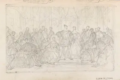 Franz I. von Frankreich in Fontainebleau von Nicaise De Keyser
