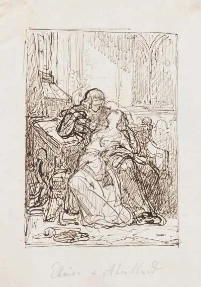 Heloïse och Abaelardus av Nicaise De Keyser