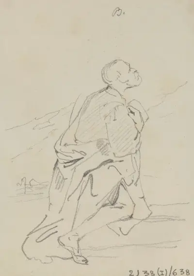 Knästående figur av Nicaise De Keyser
