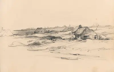 Landskap med gårdar av Nicaise De Keyser