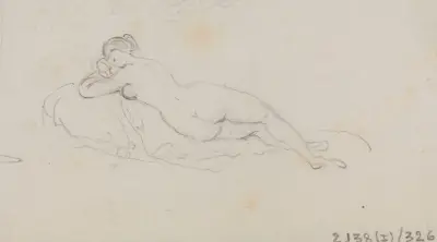 Liggande nakenstudie 2 av Nicaise De Keyser