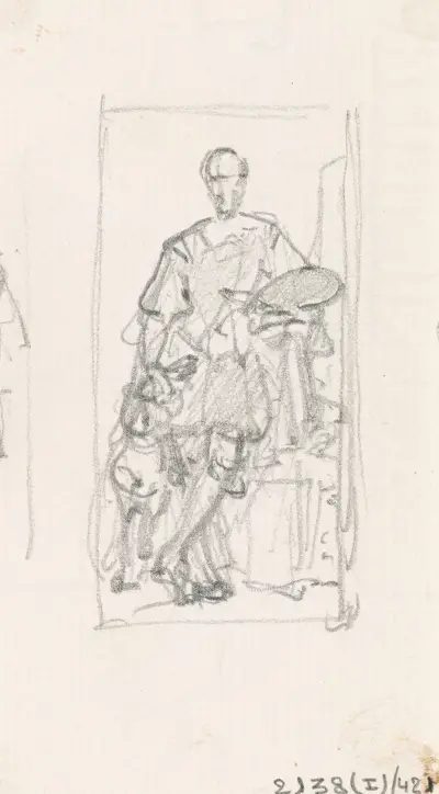 Painter with Dog av Nicaise De Keyser