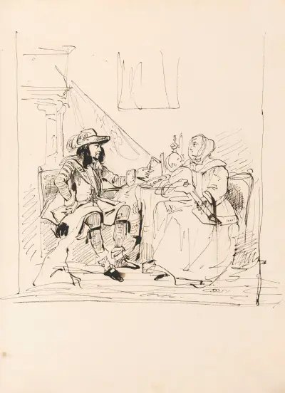 Sällskap som musicerar av Nicaise De Keyser