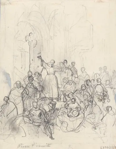 Peter Eremiten predikar korståget av Nicaise De Keyser