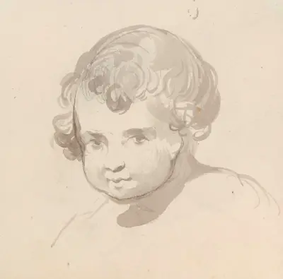 Porträtt av ett barn av Nicaise De Keyser