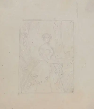 Porträtt av en kvinna av Nicaise De Keyser