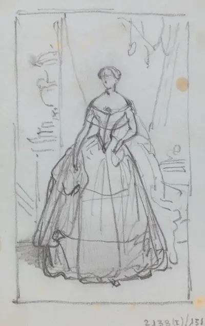 Porträtt av en kvinna av Nicaise De Keyser
