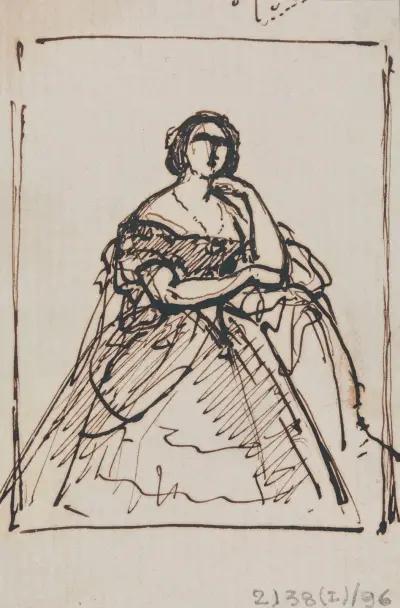 Porträtt av en kvinna av Nicaise De Keyser