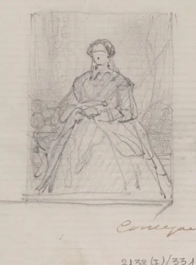 Porträtt av en kvinna av Nicaise De Keyser