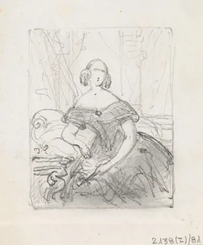 Porträtt av en kvinna av Nicaise De Keyser