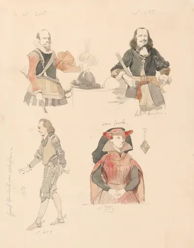 Portrait of an Officer, Michiel Adriaensz. De Ruyter, Henry of Nassau-Dillenburg and Jacqueline, Countess of Hainaut av Nicaise De Keyser