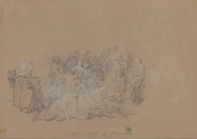 Den heliga Elisabet av Ungern av Nicaise De Keyser