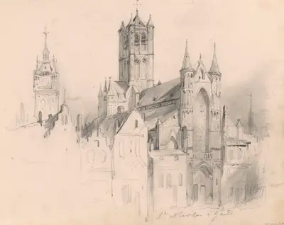 Sankt Nikolaikyrkan i Gent av Nicaise De Keyser