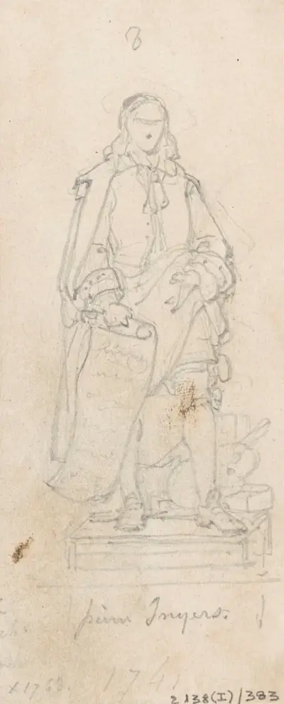Staty av målaren Peter Snijers av Nicaise De Keyser