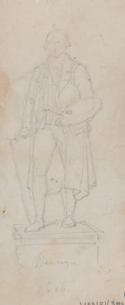 Staty av målaren Willem Jacob Herreyns av Nicaise De Keyser