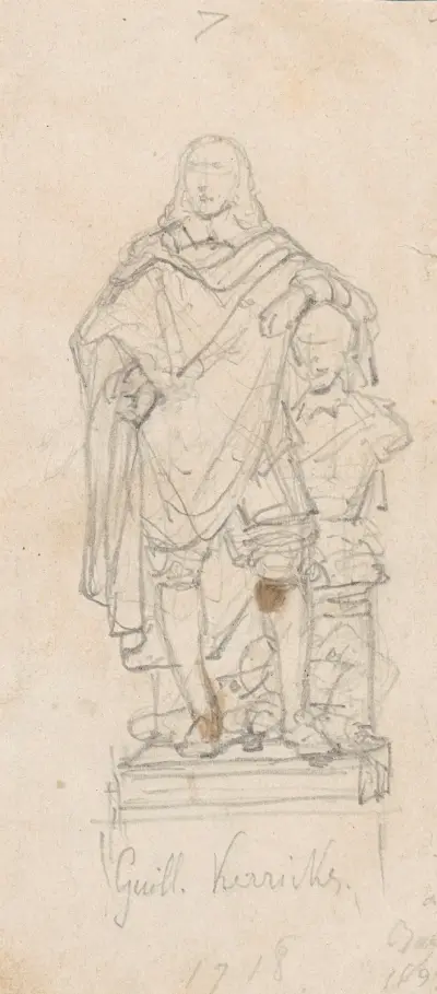 Staty av skulptören Willem Kerricx av Nicaise De Keyser
