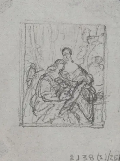 Målaren Rafael och La Fornarina av Nicaise De Keyser