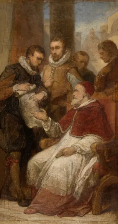 Målarna Matthijs och Paul Bril i Rom av Nicaise De Keyser