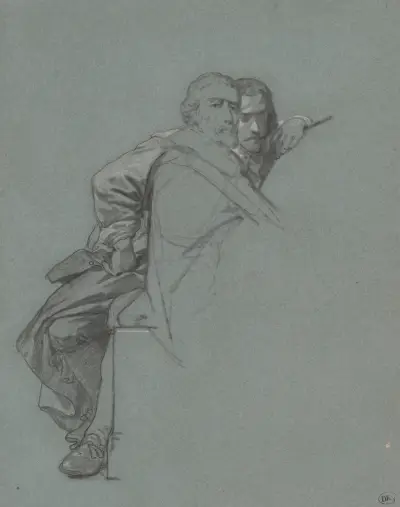 The Sculptors Johannes van Mildert and Lucas Faydherbe av Nicaise De Keyser
