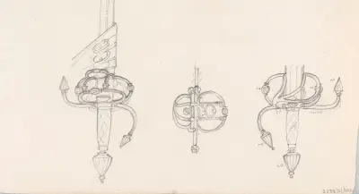 Three Swordhilts av Nicaise De Keyser