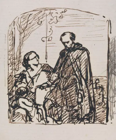 Torquato Tasso, als Hirte verkleidet, besucht seine Schwester Cornelia in Sorrent – Nr. 3 von Nicaise De Keyser