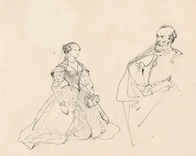Två figurer av Nicaise De Keyser