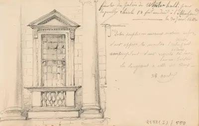 Fönstret i Whitehall Palace, genom vilket Karl I leddes till schavotten den 30 januari 1648 av Nicaise De Keyser